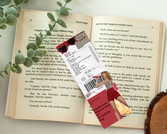 Red Collage Bookmark